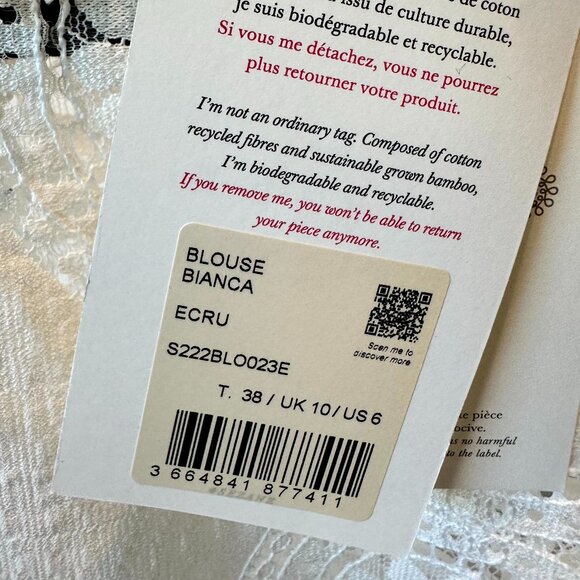 Sezane White Lace Blouse - Picture 3 of 7